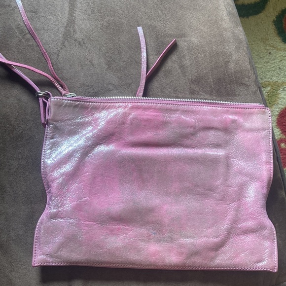 Balenciaga Nwot Pink Lambskin Leather Clutch - Picture 2 of 4